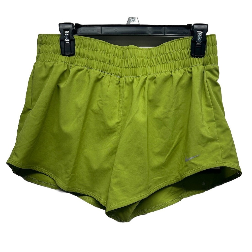 Nike Womens Size M Green Mid Rise Dri-Fit Athletic Shorts New (M9)